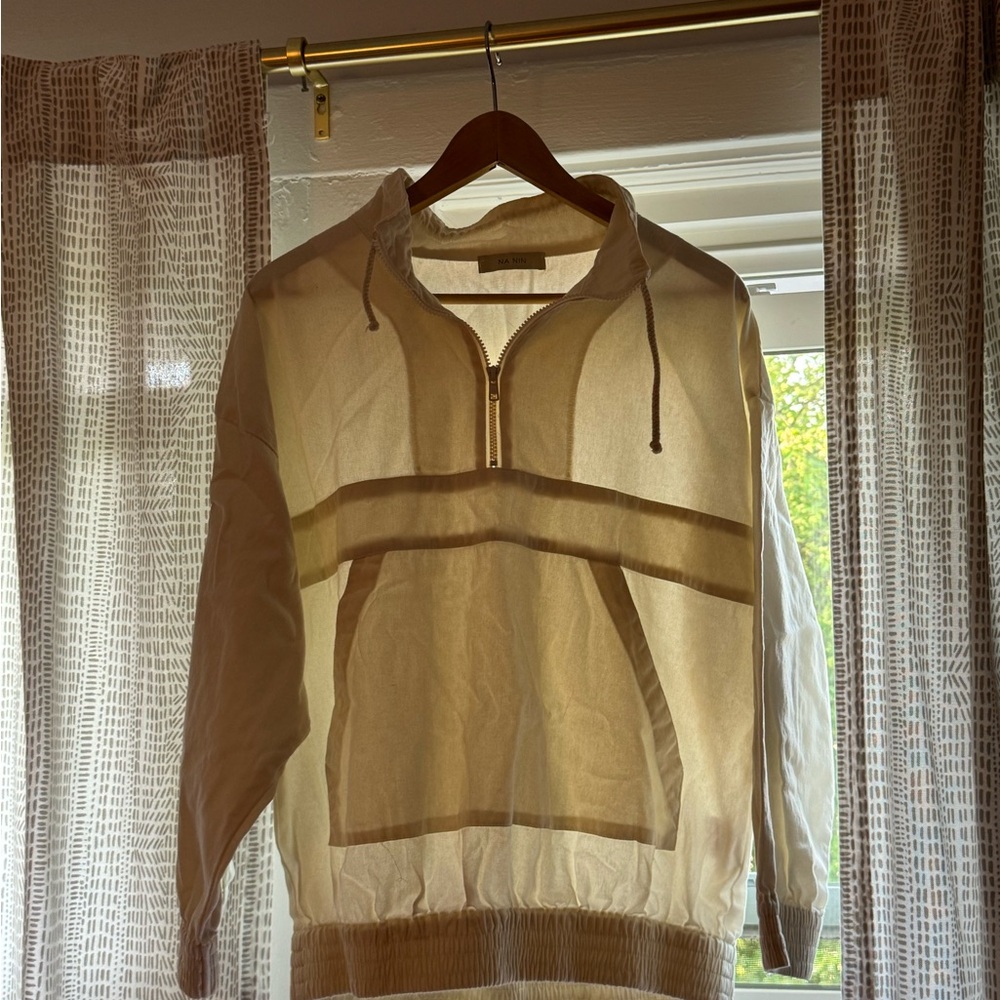 Women's Cream Windbreaker Jacket